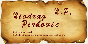 Miodrag Pirković vizit kartica